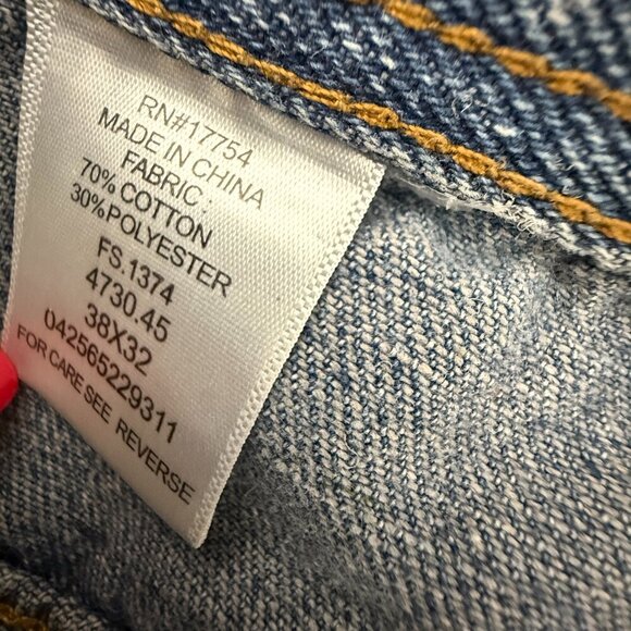 Key Straight Leg Men's Jeans Denim 38x32 -Vintage - Picture 2 of 7